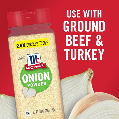 McCormick Onion Powder 7.62 oz – Pure Dehydrated Onion for Clean Eating Routines