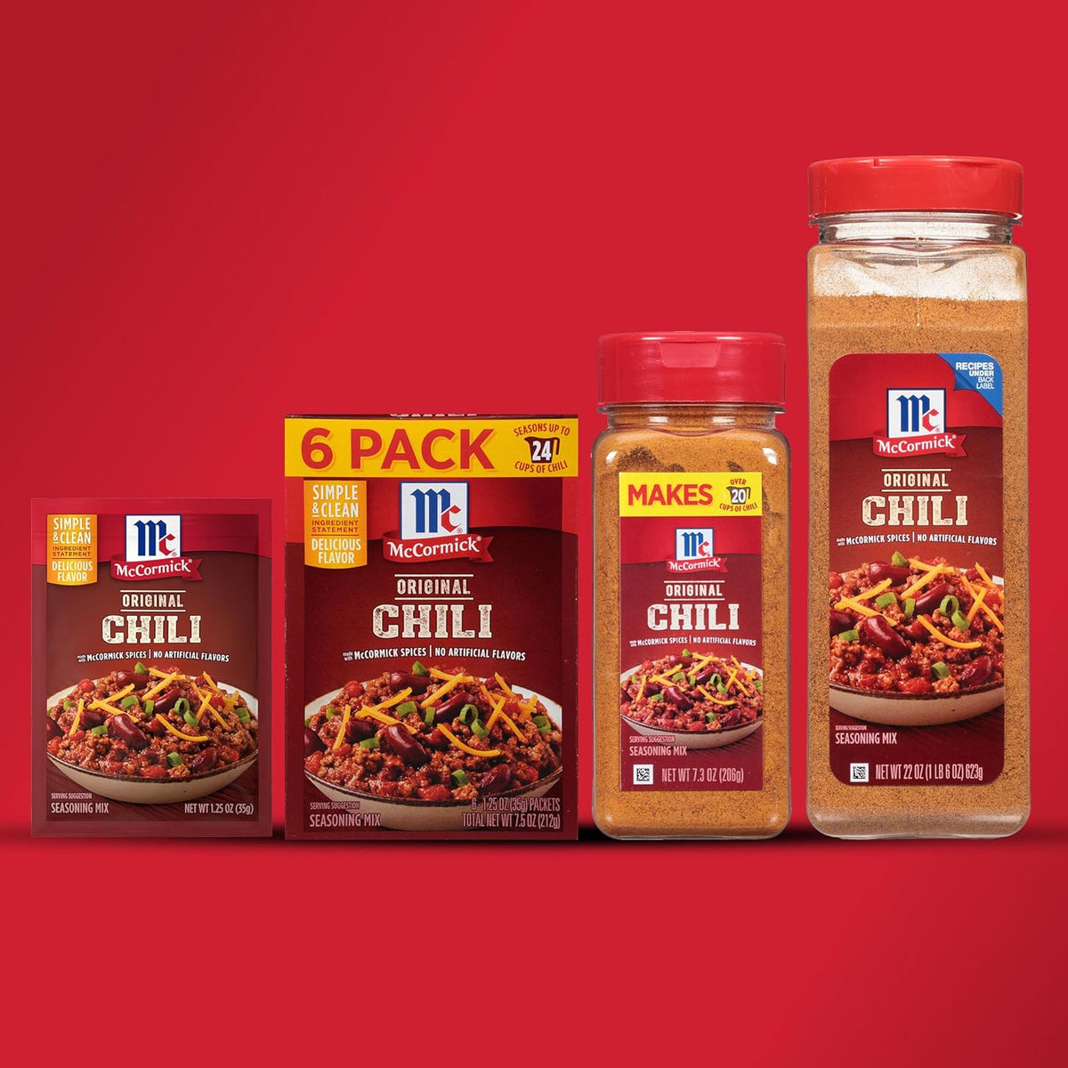 McCormick Original Chili Seasoning Mix for Plant-Based Dinners, Beans-Only Recipe Friendly