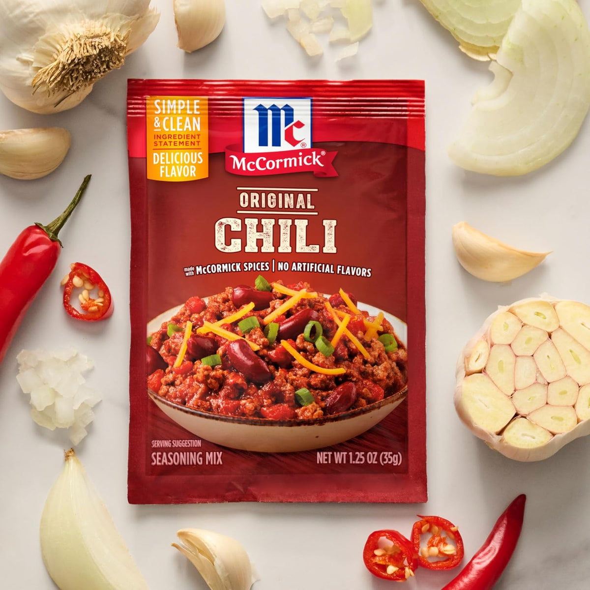 McCormick Original Chili Seasoning Mix for Plant-Based Dinners, Beans-Only Recipe Friendly