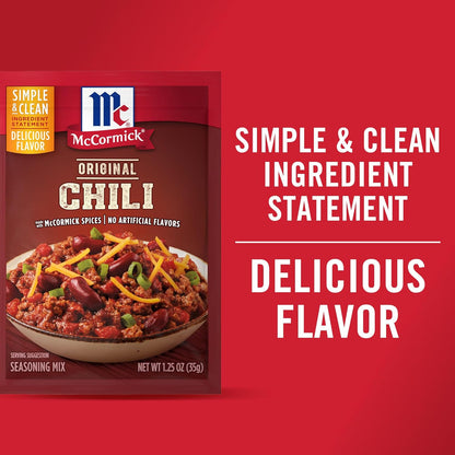 McCormick Original Chili Seasoning Mix for Plant-Based Dinners, Beans-Only Recipe Friendly