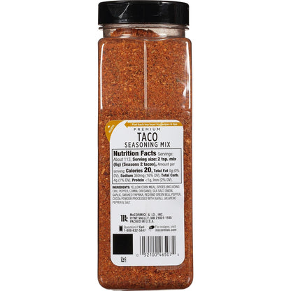 McCormick Premium Taco Seasoning Mix, 24 oz – Child-Friendly Bulk Seasoning for Busy Parent Pantry
