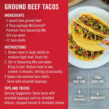 McCormick Premium Taco Seasoning Mix, 24 oz – Child-Friendly Bulk Seasoning for Busy Parent Pantry