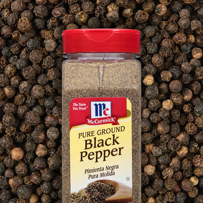 McCormick Pure Ground Black Pepper – 16 oz Shaker for Focused Home Cooks, Streamlined Weeknight Prep