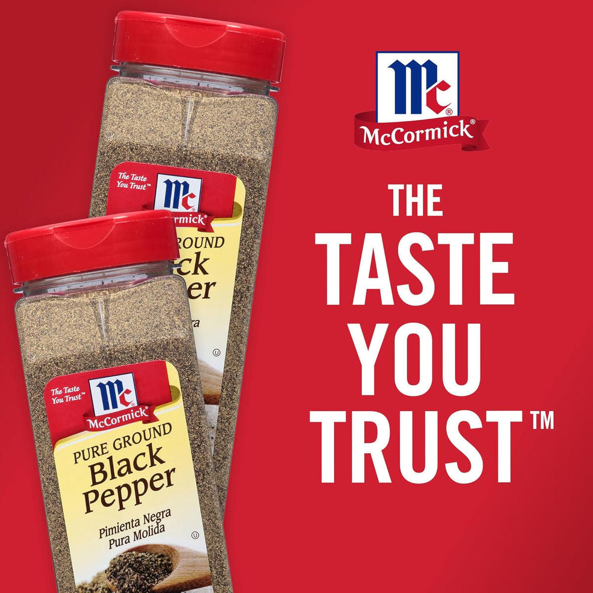 McCormick Pure Ground Black Pepper – 16 oz Shaker for Focused Home Cooks, Streamlined Weeknight Prep