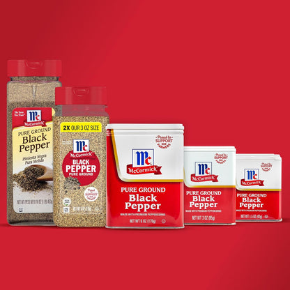 McCormick Pure Ground Black Pepper 3 oz – Clean-Label Staple for Less-Is-More Cooking