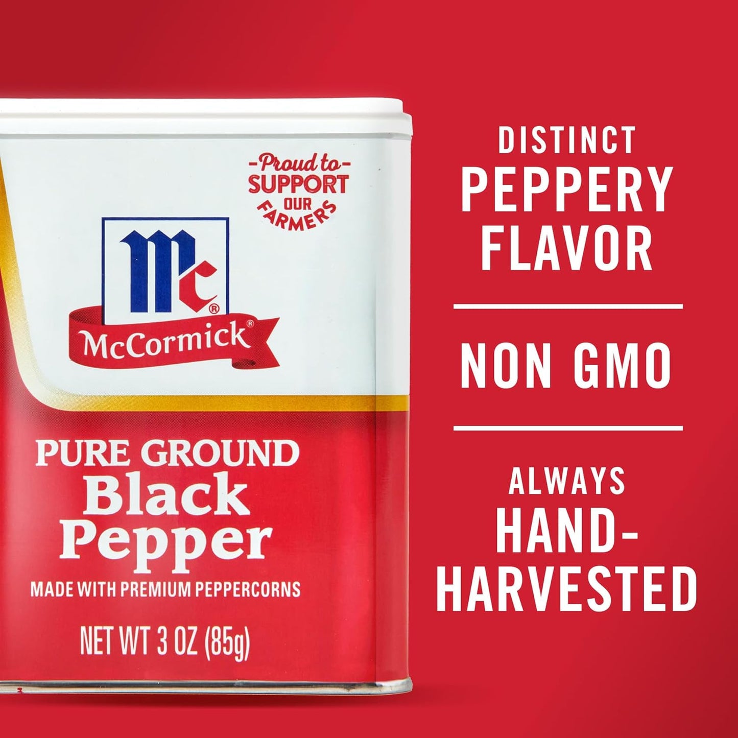 McCormick Pure Ground Black Pepper 3 oz – Clean-Label Staple for Less-Is-More Cooking