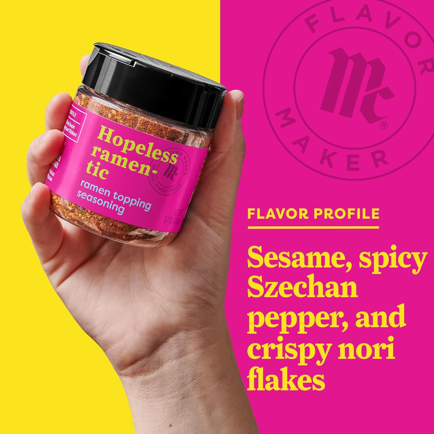 McCormick Ramen Flavor Maker – Wholesome Umami Boost for Veggie-Focused Cooking, 3.7 oz