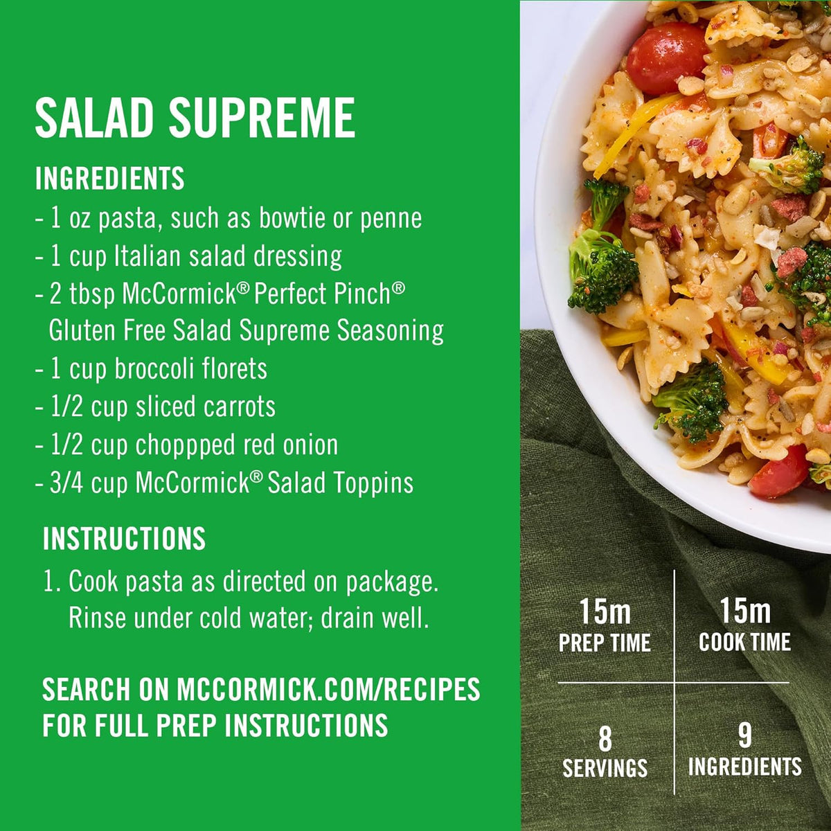 McCormick Salad Toppins Crunchy & Flavorful All-in-One Salad Topper, Replace Multiple Toppings with One Shaker