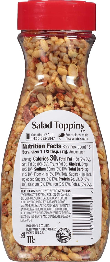 McCormick Salad Toppins Crunchy & Flavorful All-in-One Salad Topper, Replace Multiple Toppings with One Shaker