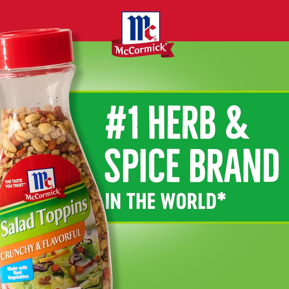 McCormick Salad Toppins Crunchy & Flavorful All-in-One Salad Topper, Replace Multiple Toppings with One Shaker