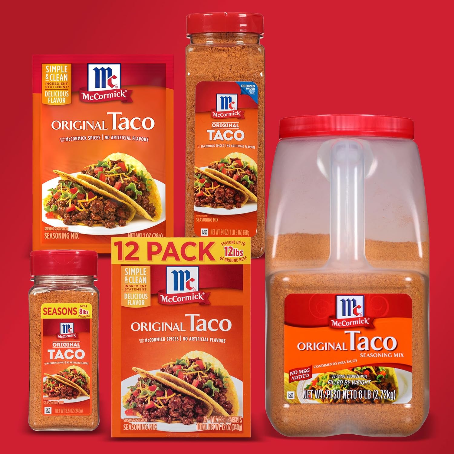 McCormick Taco Seasoning Mix – Cinco de Mayo Party Spice, Versatile for Tacos, Fajitas, and Chips