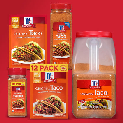 McCormick Taco Seasoning Mix – Cinco de Mayo Party Spice, Versatile for Tacos, Fajitas, and Chips