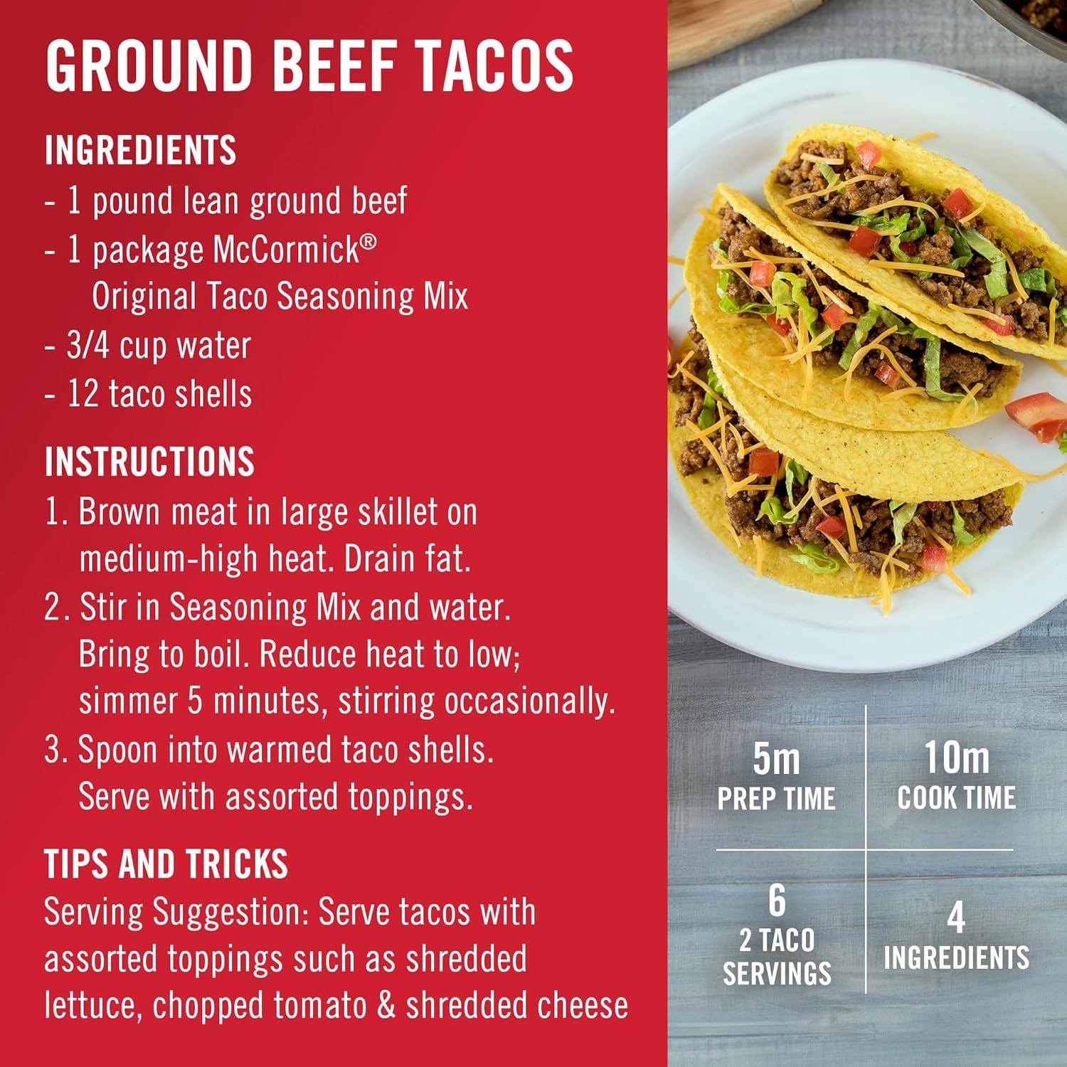 McCormick Taco Seasoning Mix – Pantry-Stocking Seasoning for Fast Family Dinners After Work