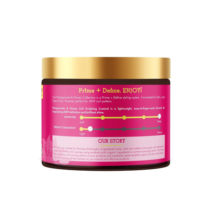 Mielle Organics Pomegranate & Honey Curl Cream - Thoughtful Birthday Gift for Women Embracing Their Natural Coily Hair Journey