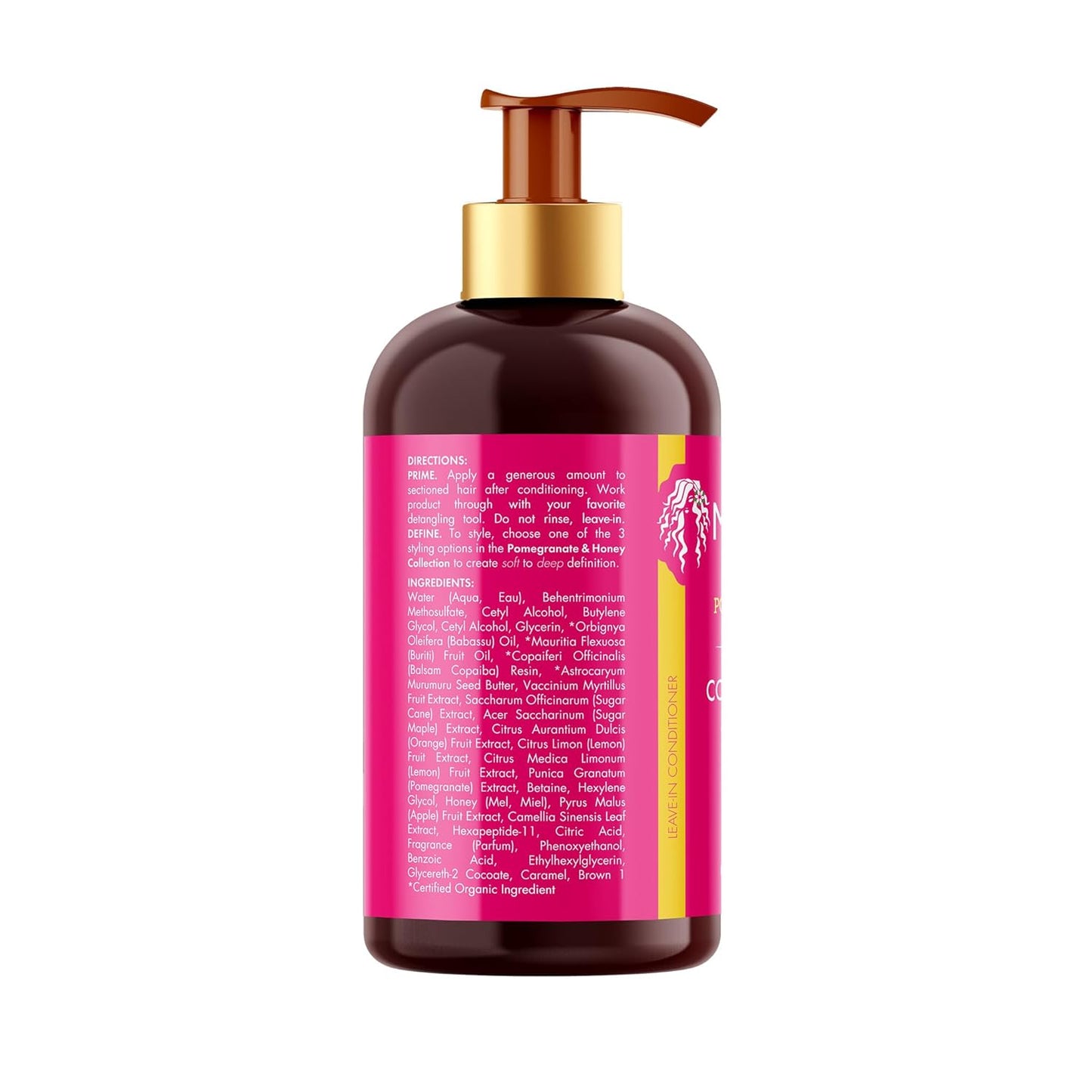 Mielle Organics Pomegranate & Honey Leave-In Conditioner – Gentle, Family-Safe Detangler for Girls with Curly and Coily Hair