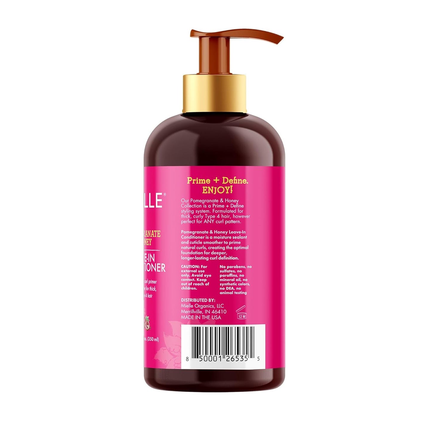 Mielle Organics Pomegranate & Honey Leave-In Conditioner – Gentle, Family-Safe Detangler for Girls with Curly and Coily Hair