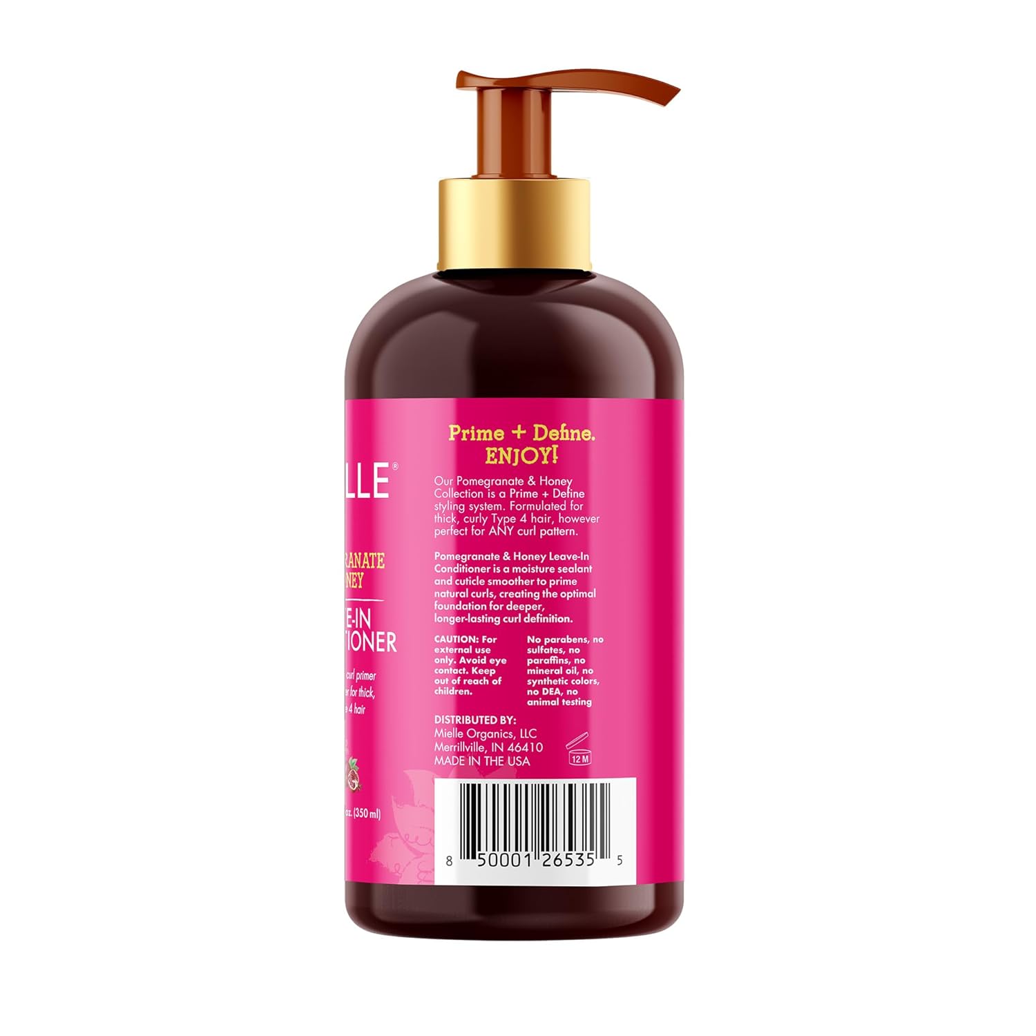 Mielle Organics Pomegranate & Honey Leave-In Conditioner – Gentle, Family-Safe Detangler for Girls with Curly and Coily Hair