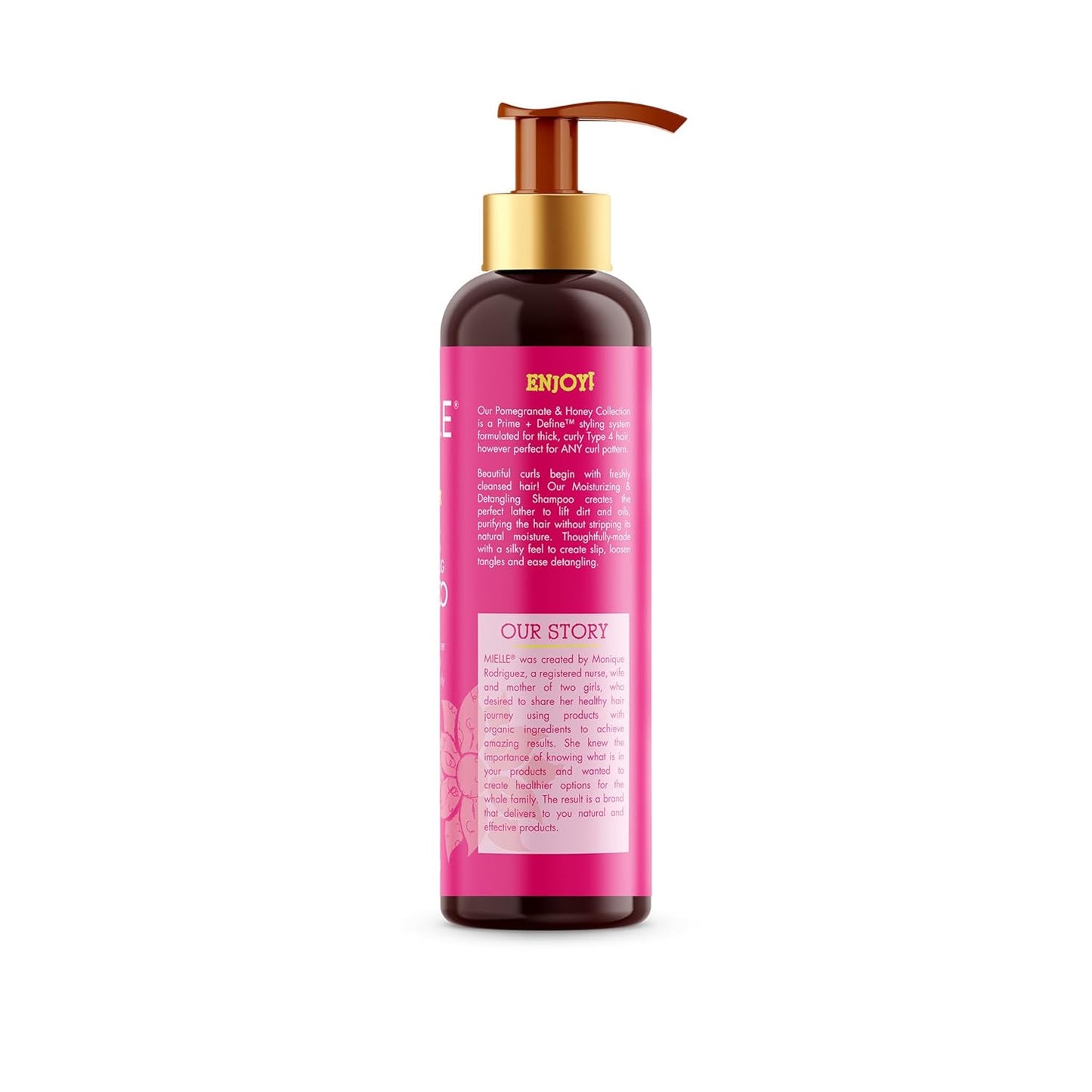 Mielle Organics Pomegranate & Honey Shampoo – Spa-Style Self-Care Cleanser for Coily Textured Hair