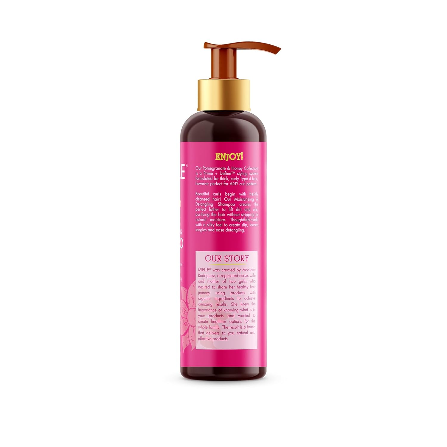 Mielle Organics Pomegranate & Honey Shampoo – Spa-Style Self-Care Cleanser for Coily Textured Hair