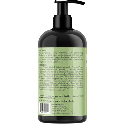 Mielle Organics Rosemary Mint Strengthening Hair Conditioner – Salon-Quality Biotin Formula for an Elevated At-Home Haircare Ritual, 20 oz