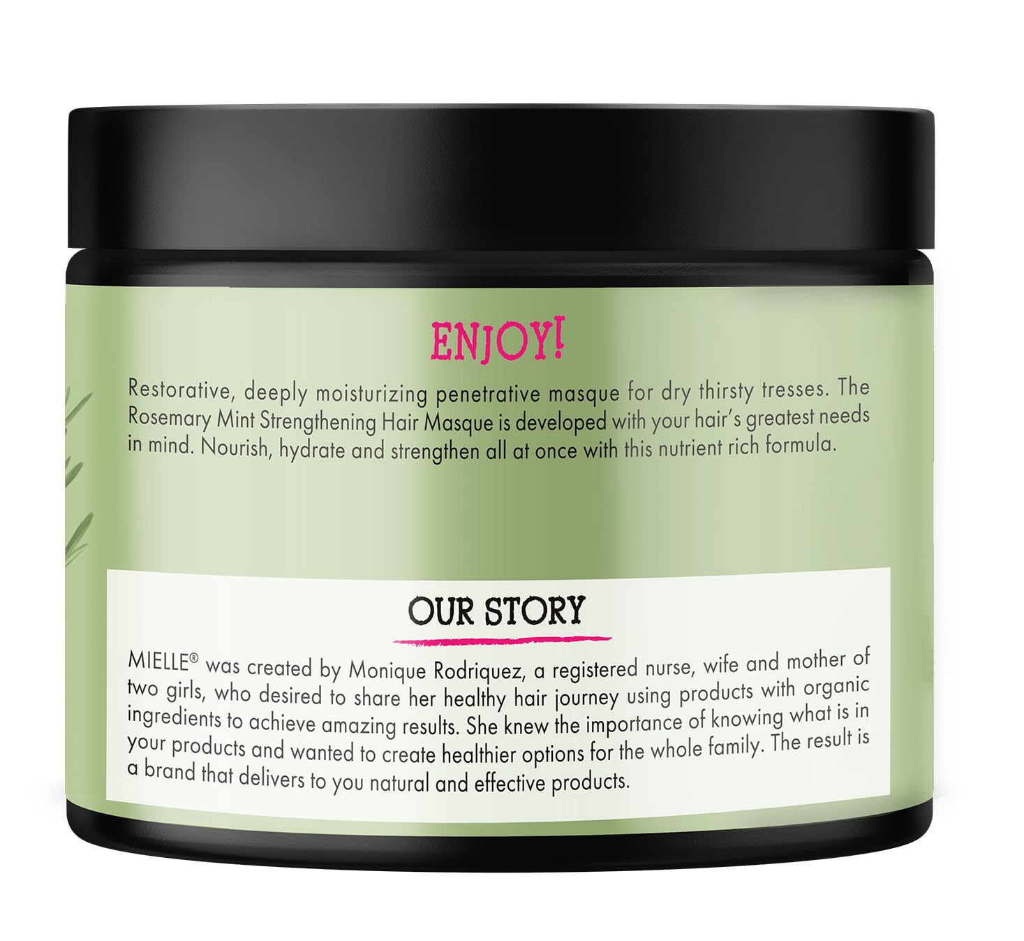 Mielle Organics Rosemary Mint Strengthening Hair Mask – Premium Biotin Hair Treatment for Curly, Coily & Chemically-Treated Strands, 12 Ounce