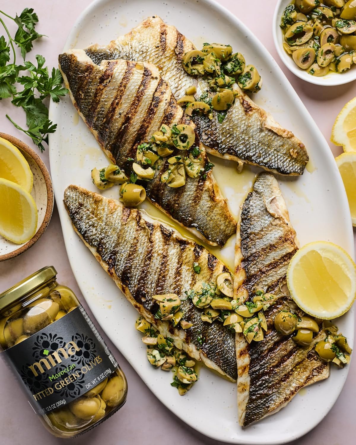 Mina Pitted Green Olives – Premium Pitted Olive Gift for Cocktail Lovers and Entertaining Hosts