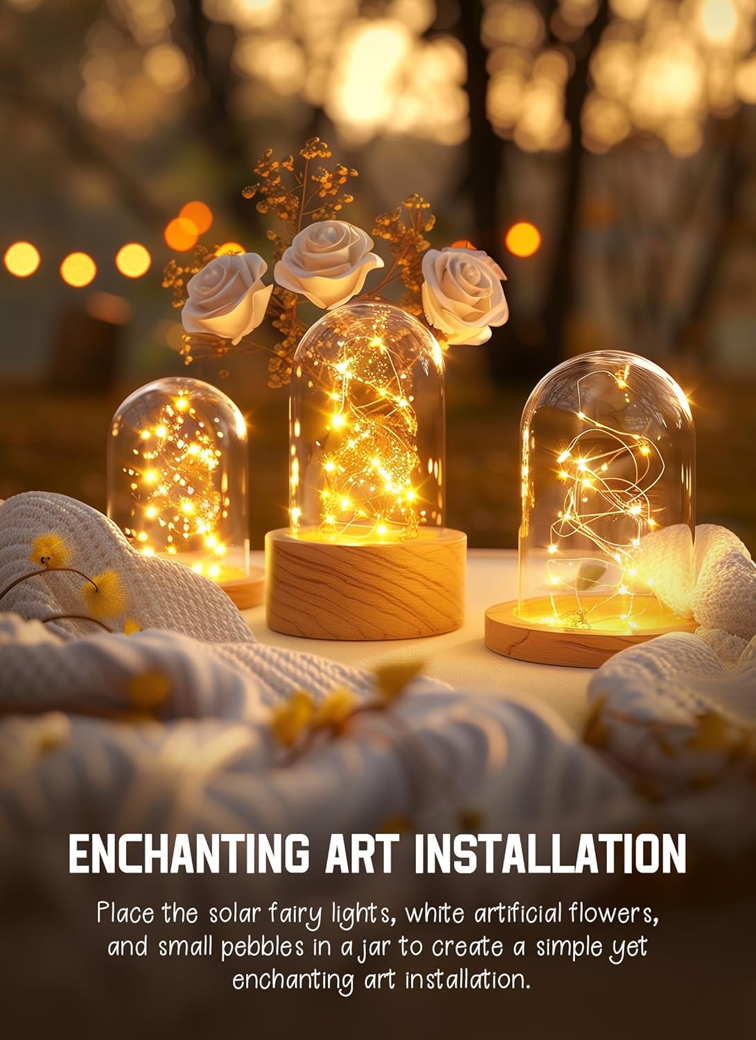 Minetom Aesthetic Solar String Lights, 33Ft 100 LED Soft Glow Lights for Boho and Minimalist Interior Styling