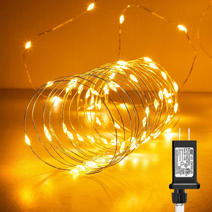Minetom Fairy Lights Plug in – Toddler and Baby Room Decor, Overheat Proof Flexible LED String Lights with Adapter