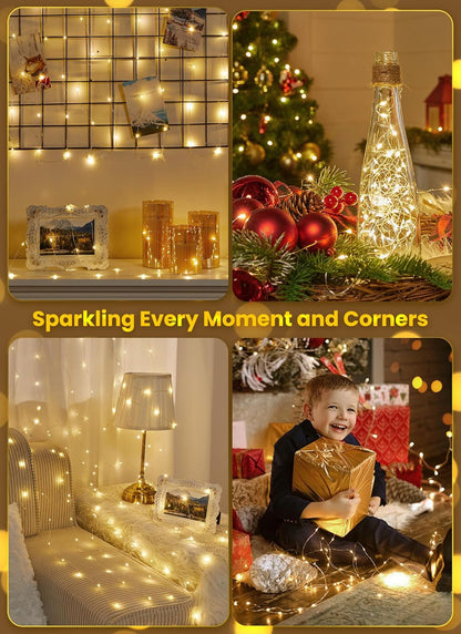 Minetom Kids Room Fairy Lights – Flame Free LED Twinkle Lights for Baby Crib Area, with 6hr Auto Timer