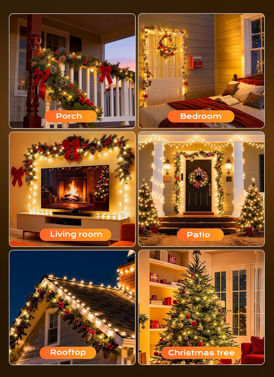 Minetom LED String Lights – Birthday Gift for Women Who Love Cozy Home Styling, Green Wire