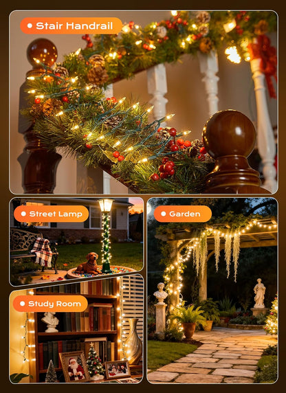 Minetom LED String Lights – Birthday Gift for Women Who Love Cozy Home Styling, Green Wire