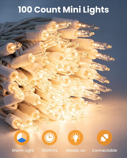 Minetom Mini Light String – Dorm Room & Small Space Decor with Romantic Warm White Sparkle