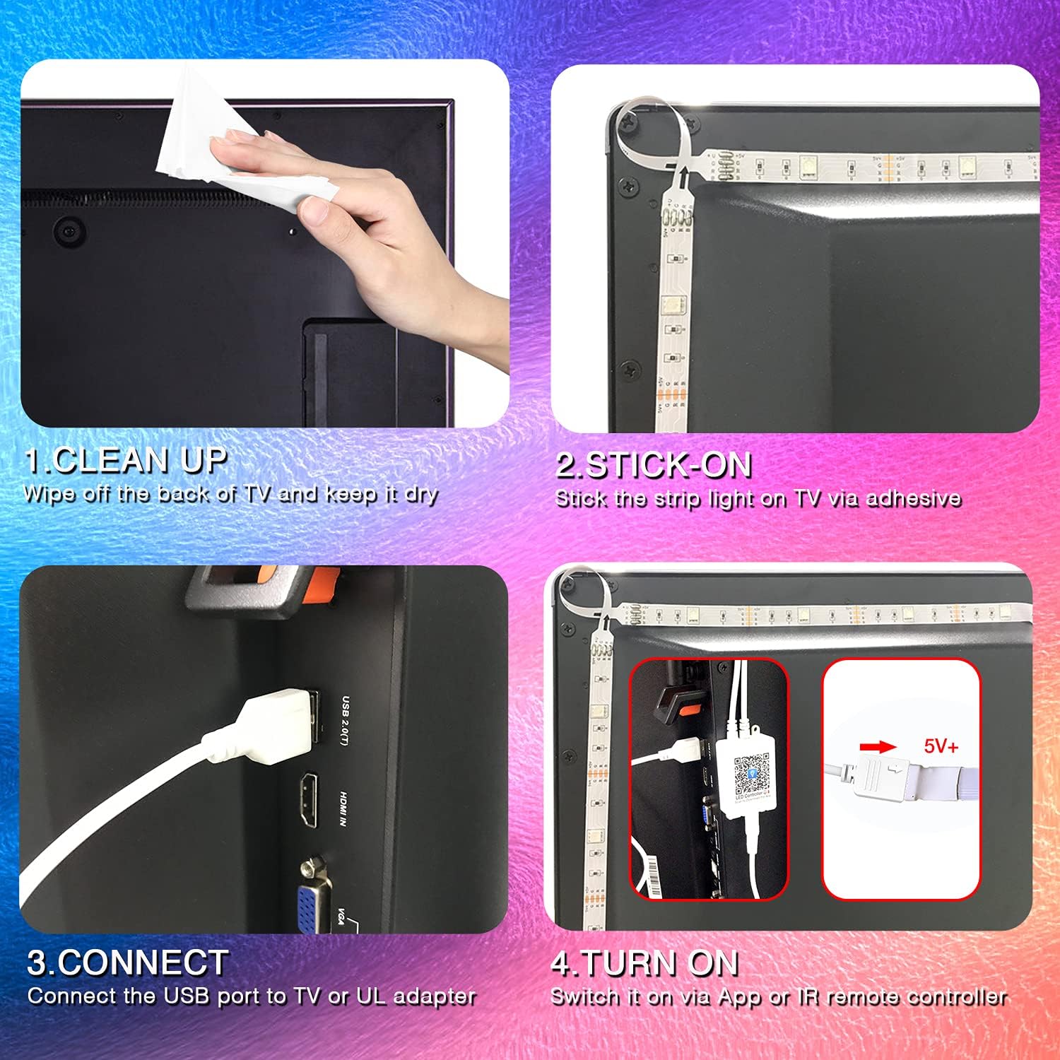 MINGER Bluetooth LED Strip – Weather-Friendly Accent Light for Outdoor Lounge & Deck Evenings
