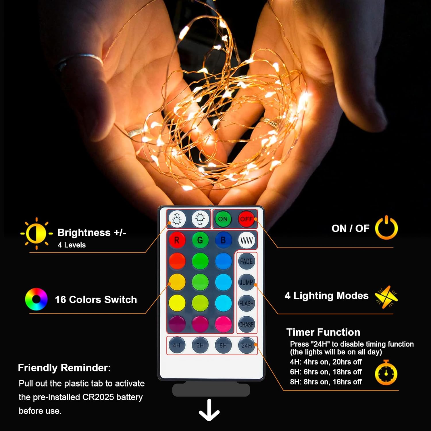 Minimax Patio Garden Lights – Battery Operated Color Changing Twinkle Lights for Outdoor Dining