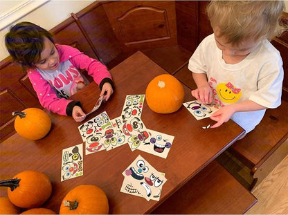 MiniPumpkin Sticker Set – Mess-Free Small Pumpkin Faces for Children Ages 3 to 10