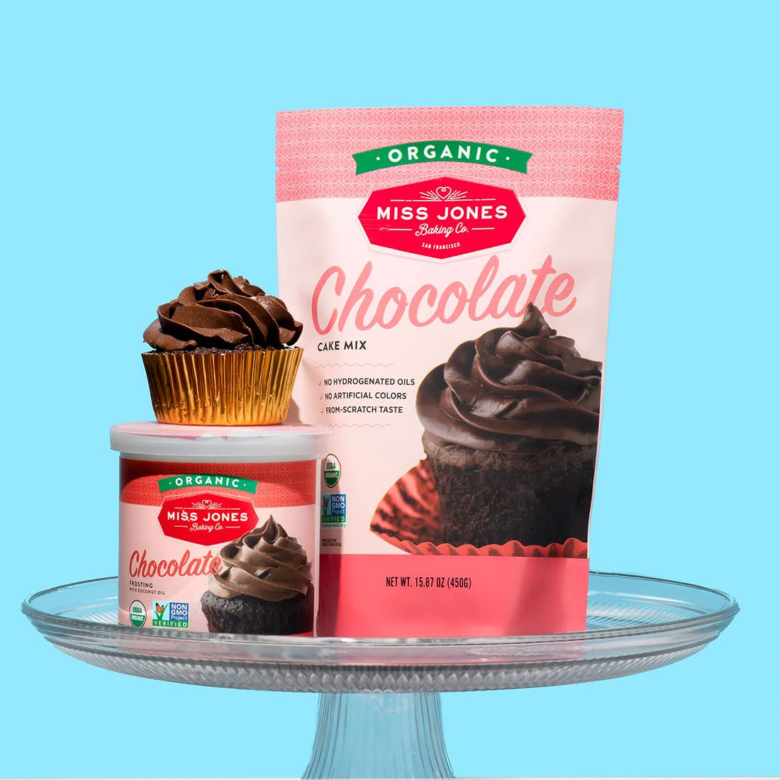 Miss Jones Baking Organic Chocolate Cake Mix – Scratch-Quality Taste with Clean-Label Ingredients for Wellness-Focused Families