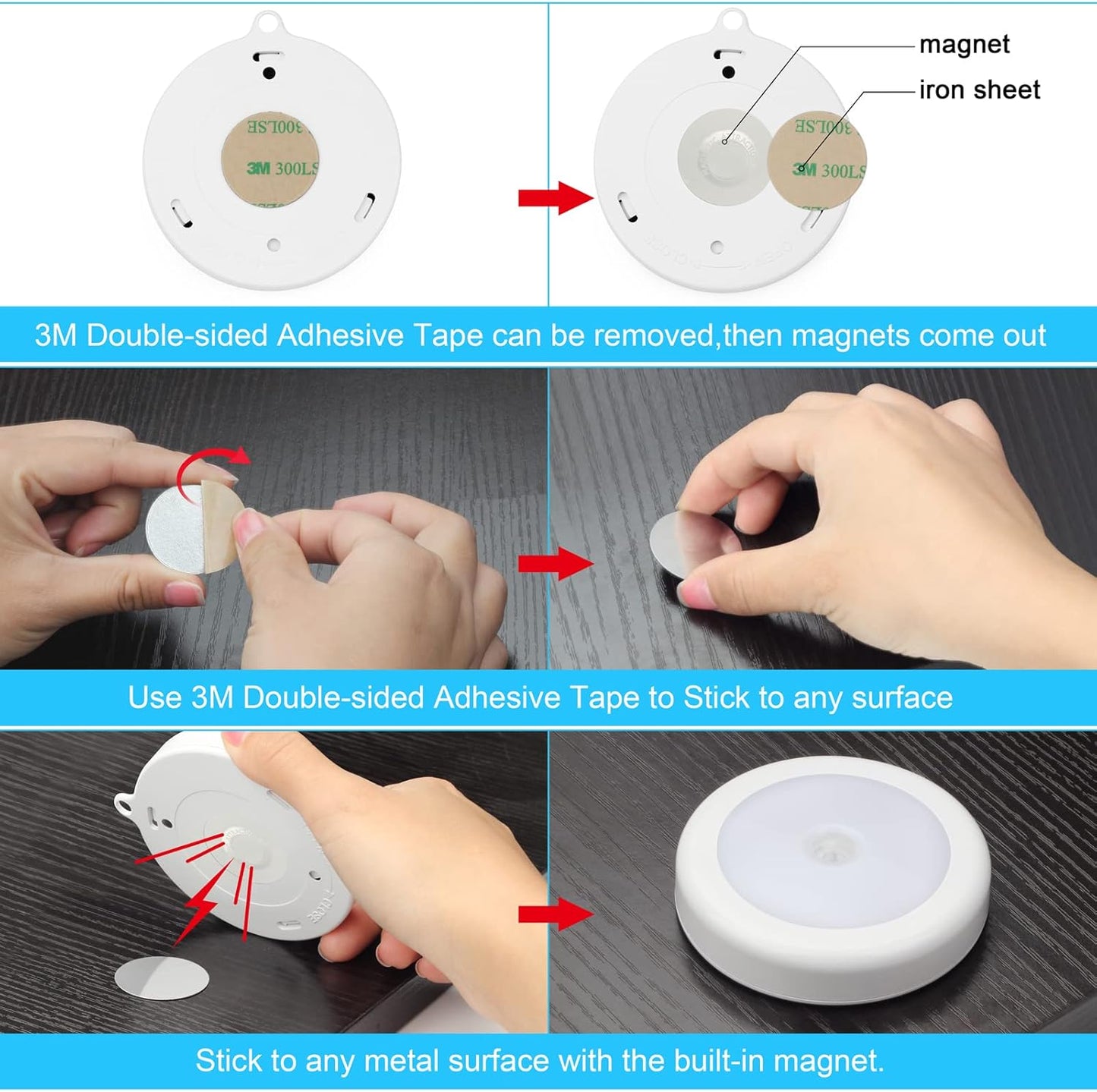 Mlambert Kids Night Light with Motion Sensor, Battery Operated Light for Staircase and Hallway Safety