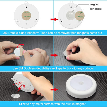 Mlambert Kids Night Light with Motion Sensor, Battery Operated Light for Staircase and Hallway Safety