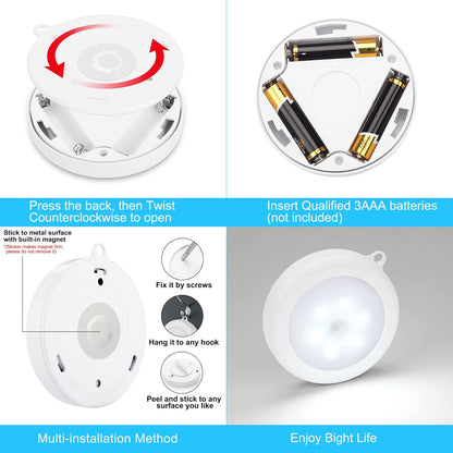 Mlambert Kids Night Light with Motion Sensor, Battery Operated Light for Staircase and Hallway Safety