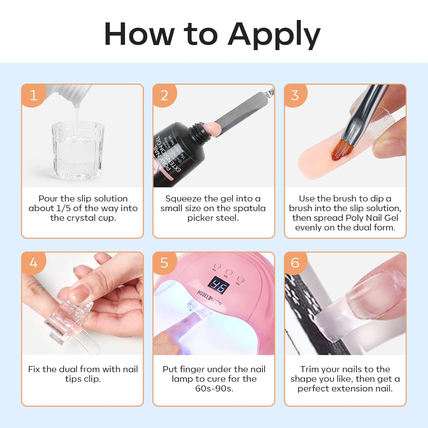 Modelones Poly Gel Anti-Stick Liquid with Dual Brush – Spa-Like At-Home Manicure for Personal Wellbeing Rituals