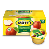 Mott's 4oz Single Serve Applesauce - Soft Easy to Eat Snack for Elderly Caregivers Hospital Trays and Assisted Living