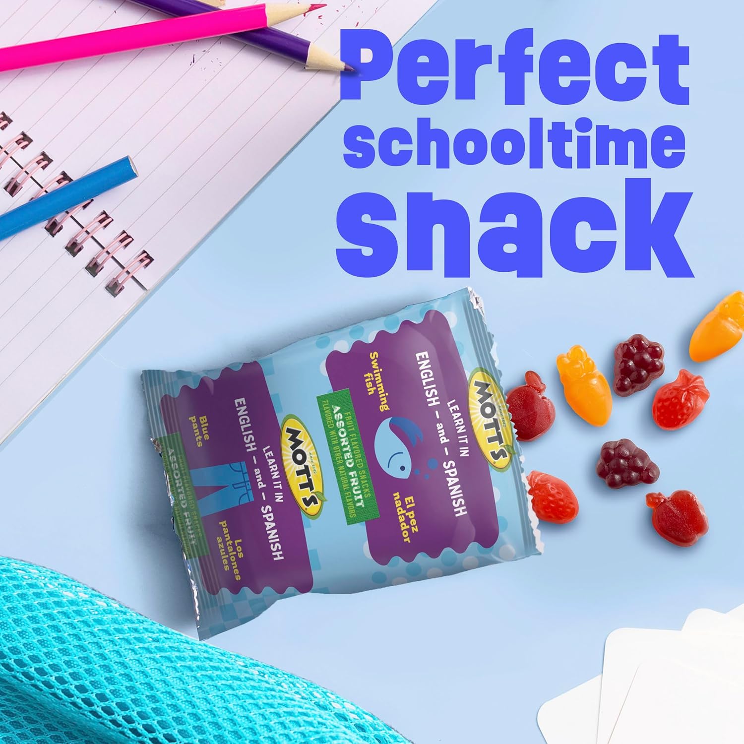 Mott's Gluten Free Halloween Fruit Snacks Gift – Bilingual English Spanish Snack Pack for Mission Trip and Charitable Donations