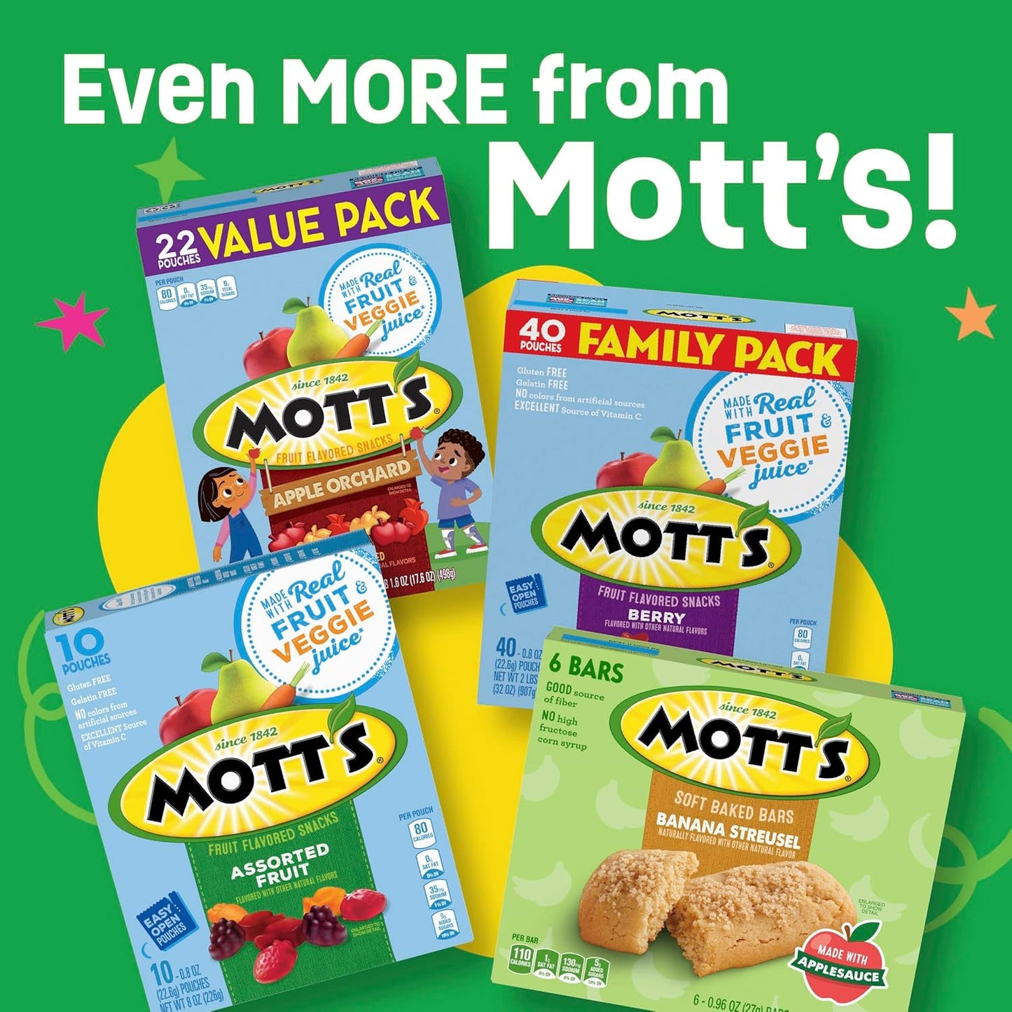Mott's Soft Baked Bars – Breakroom Snack for the Office, Lower Sugar Cookie Bar Alternative