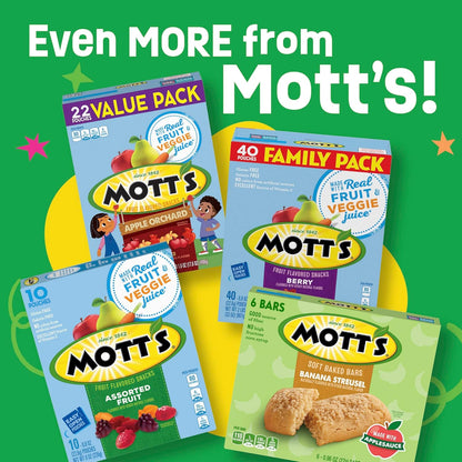 Mott's Soft Baked Bars – Breakroom Snack for the Office, Lower Sugar Cookie Bar Alternative