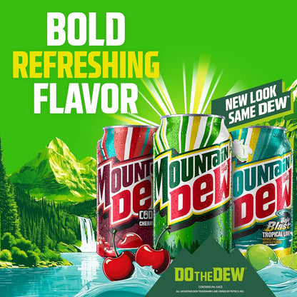 Mountain Dew Mini Cans 7.5oz 10-Pack – Quick-Chill Aluminum Cans for Hiking, Picnics, and Day on the Boat