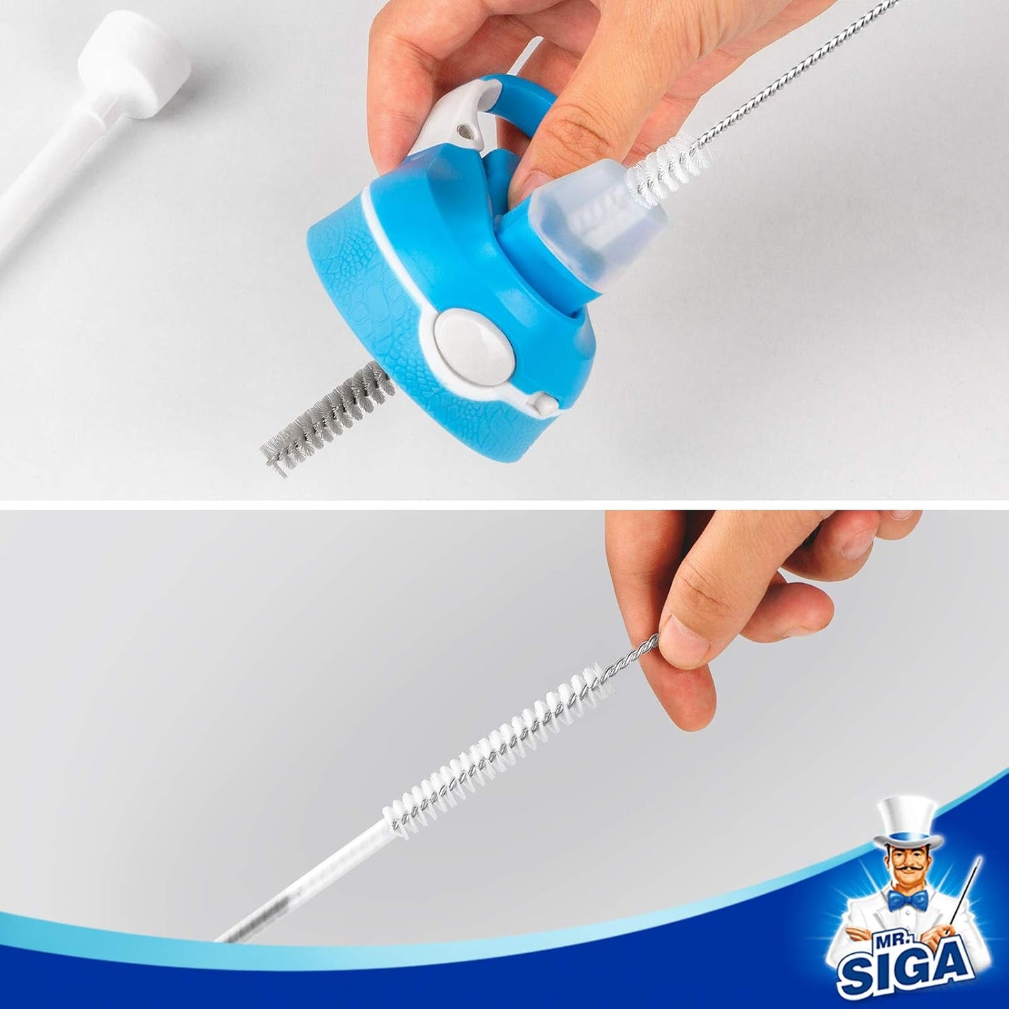 MR.SIGA 5 Pack Bottle Brush Set, Hygienic Deep Clean for Reusable Water Bottles & Daily Wellness Routines