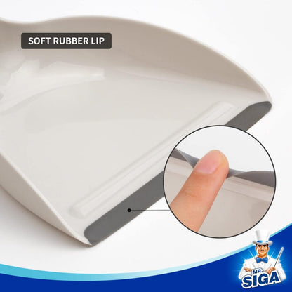 MR.SIGA Mini Dustpan and Brush Set, Portable Cleanup Tool for Picnic Tables, Patio Dining, and Deck Lounges