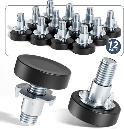 MROCO Furniture Leveling Feet with T-Nuts – Covered Porch Upgrade, Rust-Resistant Levelers for Wicker Furniture and Plant Stands