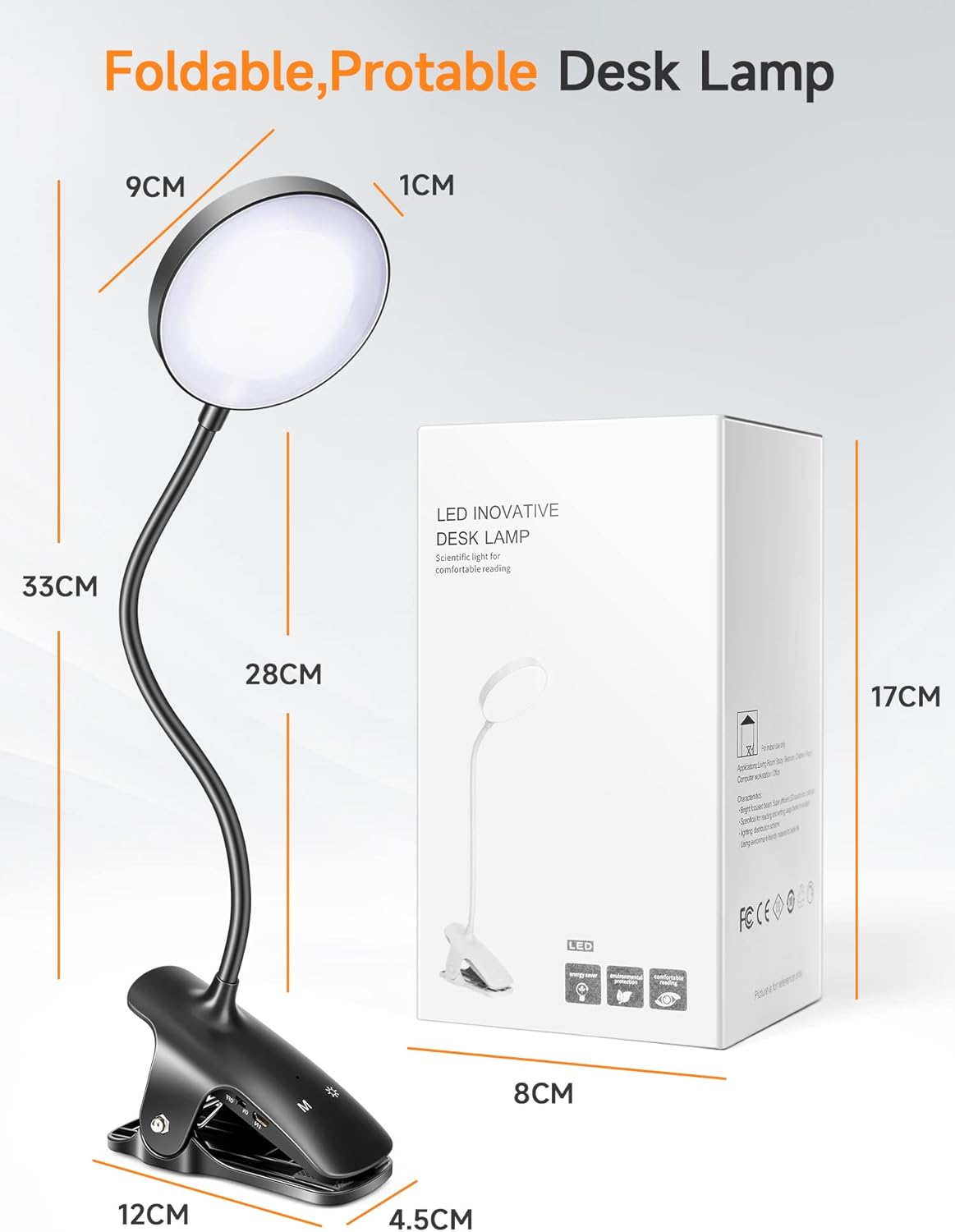 Mubarek Clip on Book Light – Flicker-Free Comfort Light for Mindful Evenings and Bedroom Relaxation
