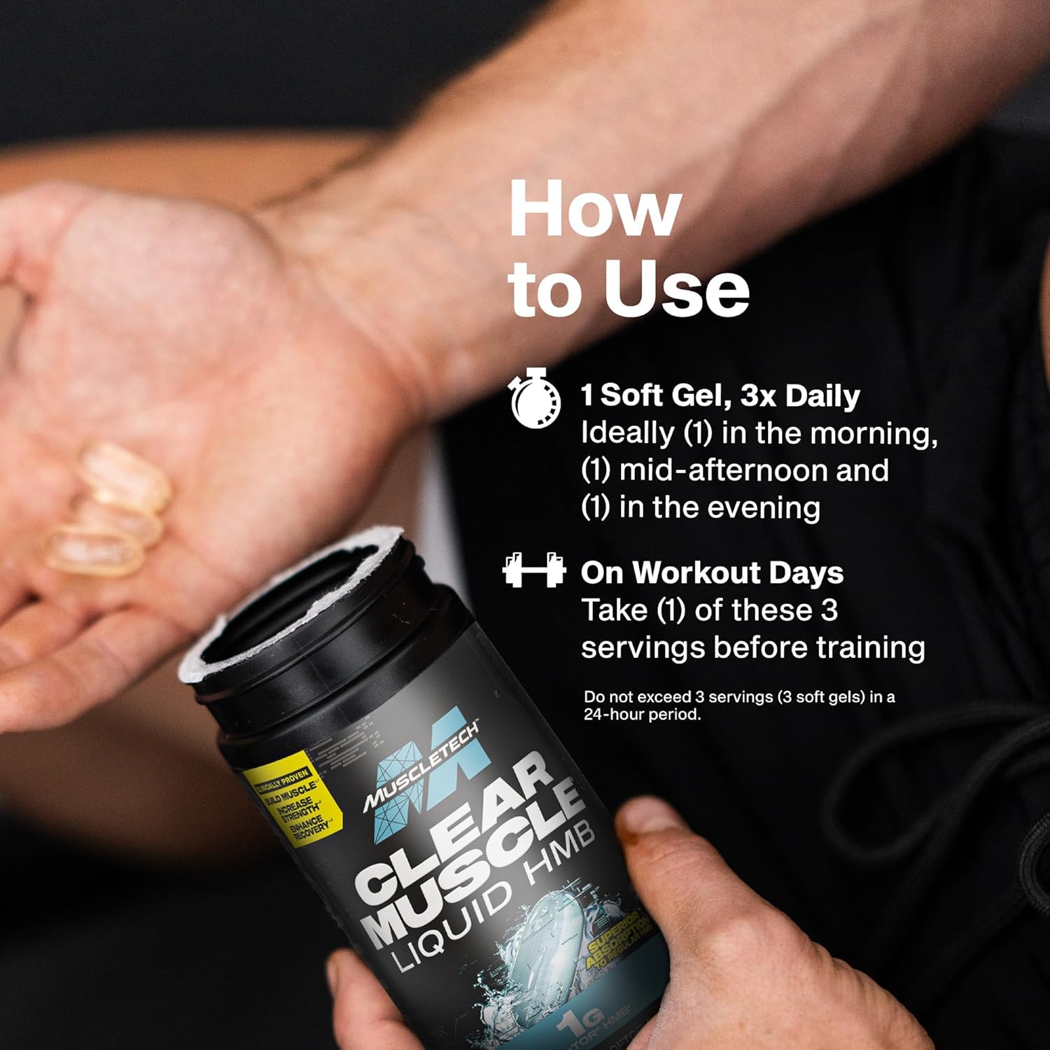 Muscletech Clear Muscle Liquid Softgel – Holiday Gift for Gym Lovers and Strength Athletes